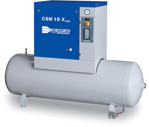 Tank Mounted Version Particularly recommended for new or stand-alone installations where there is a need for compressed air with a low