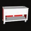 Value Serving Lines Have Never Looked Better Mobile Cashier Counters Cashier counters come with full stainless steel bottom shelf, and ferruled hole in the top for your