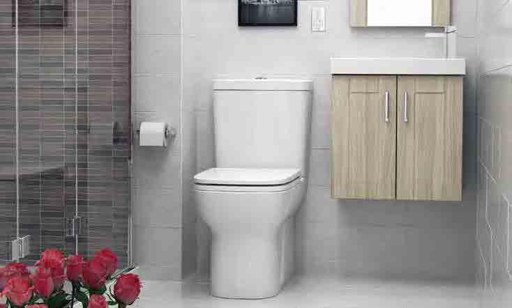 Enhance the floor space of a smaller room with a slimline modular basin unit, which comes complete with a slimline sit-on basin.