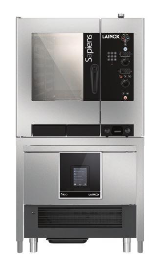 If a blast chiller/freezer needs to be added to the Sapiens and there s no space in the kitchen, a special support can be placed under the oven to insert a blast chiller.