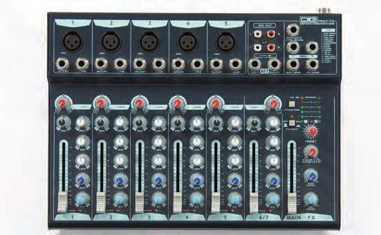 DAG PRO SERIES - PASSIVE IXERS Pro series mixers are designed to meet the increasing demand of a super-compact live mixer, with the obvious advantage of linear channel faders in place of the most