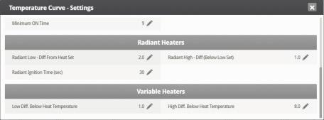 3.1.4 VARIABLE HEATER HELP SET DEFINITIONS The Rotem One Touch enables configuring up to eight variable heaters. The output of the heaters changes as the temperature increases or decreases.