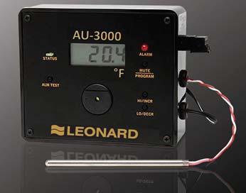 temperature values AL option replaces analog outlet dial thermometer with a single digital display OPTION DU: Leonard emote Display Unit emote Alarm Delay Option Includes: Activation by Primary Alarm