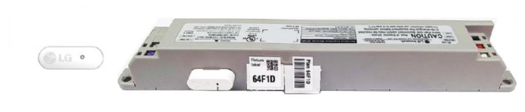 LG Controller (Compatible with Daintree) Reset Button & Indicator Node fixture identification label Label to be used for customer floor plan or records LABELS: The labels can be visible either on the