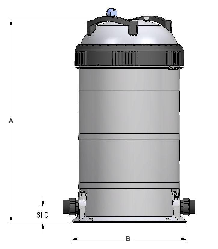 Filter Area Max Flow Rate Weight A Dim Filter Area Ft2/M2 Viron CL400 - Cartridge Filter 10055 38 800 48 783.