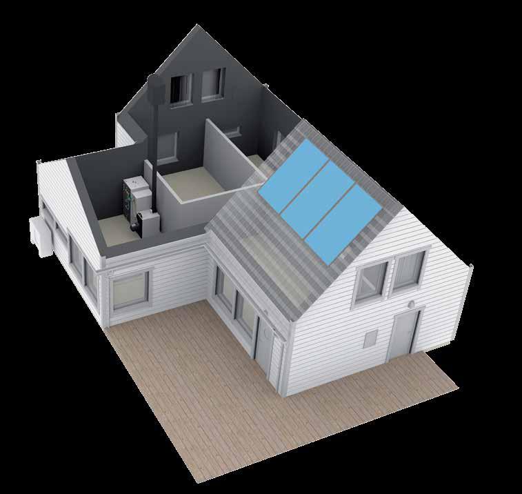 combination tank solar panels pellet/wood-fired boiler air/water heat pump When different energy types are most efficient: Combine +10ºC Solar panels are not able to heat a house in the