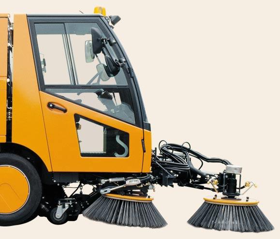 It takes conventional sweeping & suction systems loads of extra water to clean off larger particles of dirt in the refuse hopper.