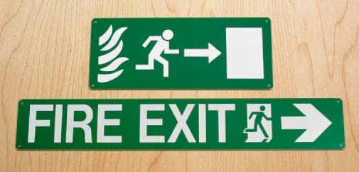 ORBIS CLASSIC SIGNS & SYMBOLS Fire Exit Signs Fire exit signs are used on doors, emergency or fire escape routes.