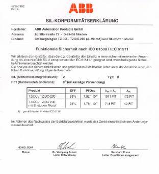 ABB Instrumentation SIL compliant or conforming