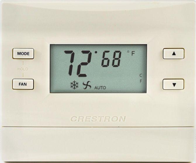 Crestron CHV-TSTATEX-FCU infinet EX Thermostat (Fan Coil Unit) Physical Description This section provides information on the connections, controls and indicators available on the CHV-TSTATEX-FCU.