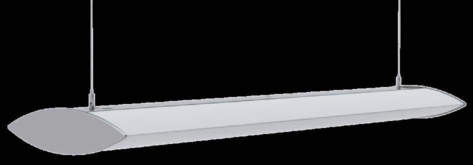 5 FEATURES A high performing LED luminaire that offers exceptional visual comfort with unique lens aesthetics and a sleek curved profile.