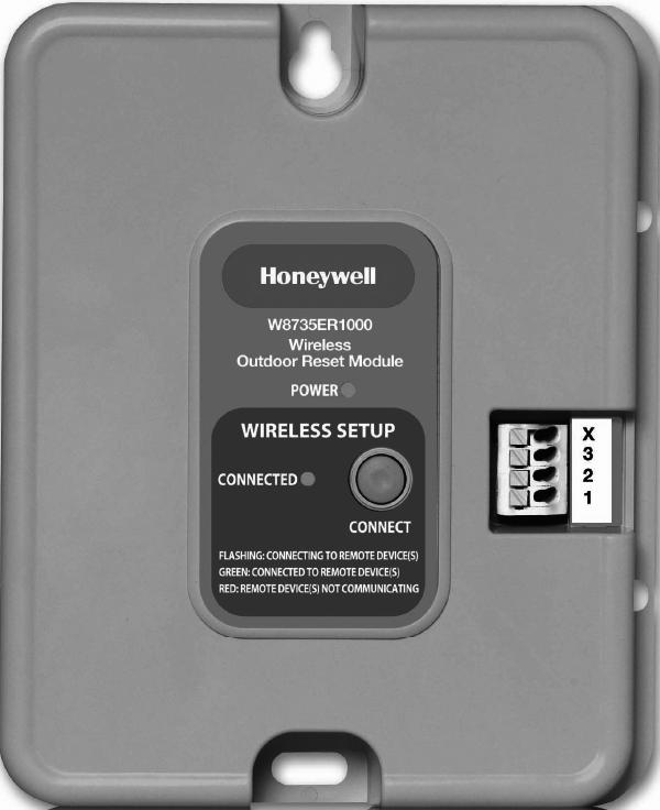 W8735ER Wireless Outdoor Reset Module FEATURES INSTALLATION INSTRUCTIONS RedLink wireless communication protocol Fast wireless connection to outdoor sensor Enables Boiler Outdoor Temperature Reset