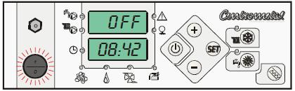 6.2. Symbol description Indication of operation of the sanitary water heating pump. Indication of operation of the heating pump circuit. Indication of turn on status of timer (time programmes).