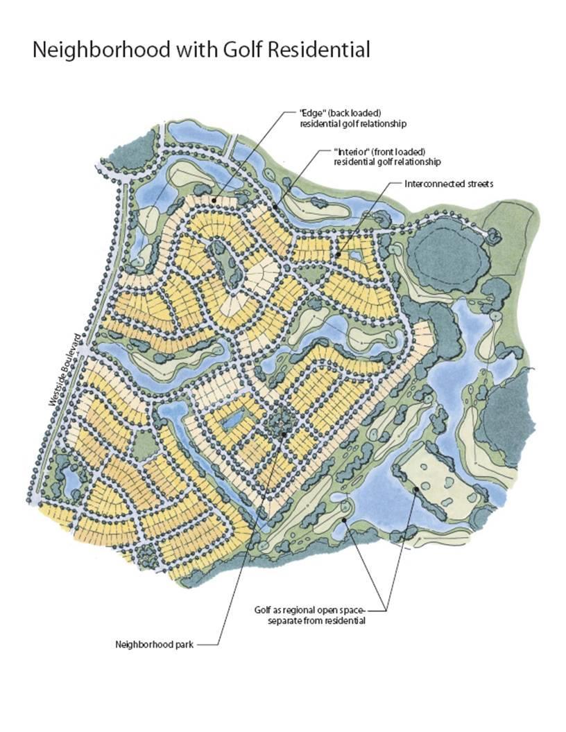 FIGURE 601.M NEIGHBORHOOD WITH GOLF RESIDENTIAL 3. Environmental Protection Area/On-Site Water Bodies.