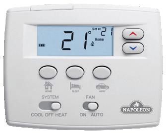 3H/2C 7-day Programmable Thermostat - 4" LCD
