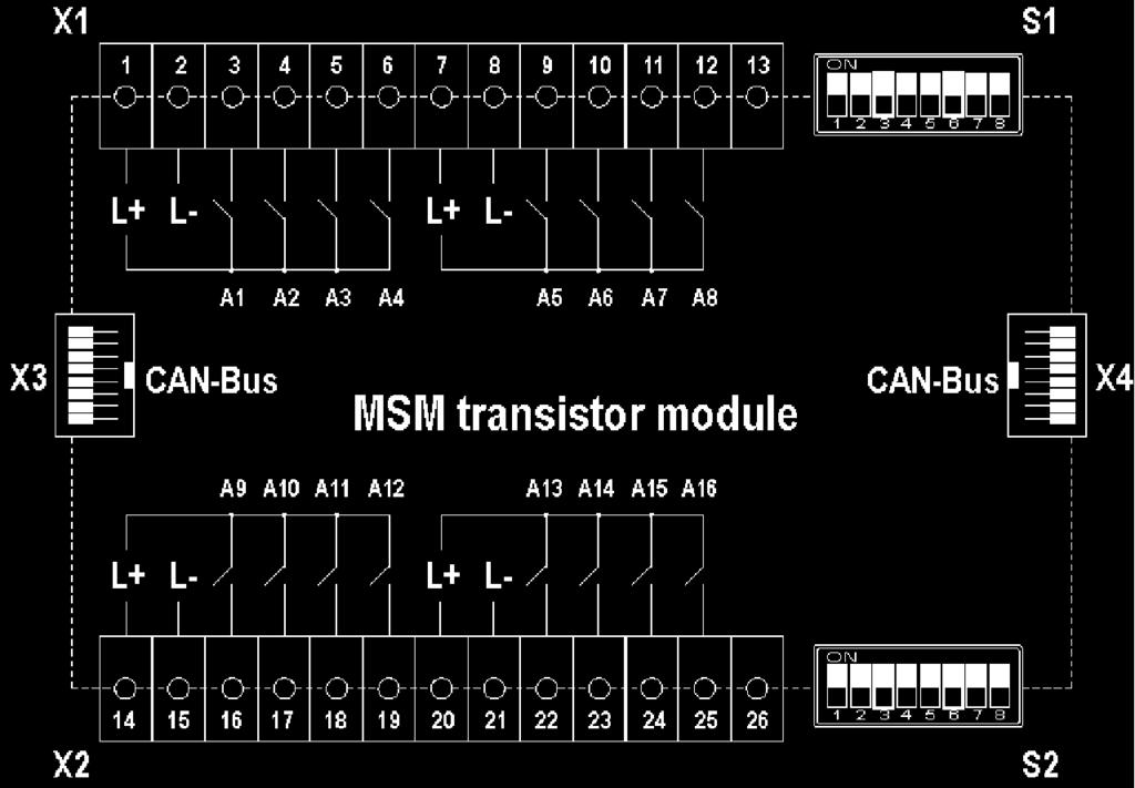 expansion modules Dimensional drawing TM 16 Dimensions in mm