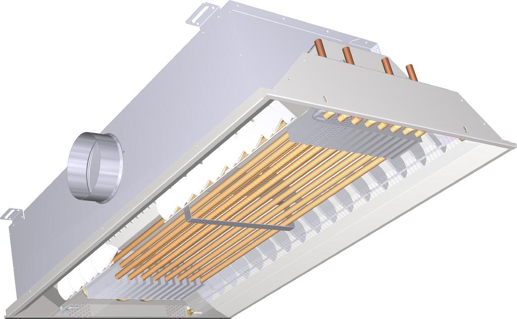 Function Functional description Active chilled beams provide centrally conditioned primary air (fresh air) to the room and use heat exchangers for additional cooling and/or heating.