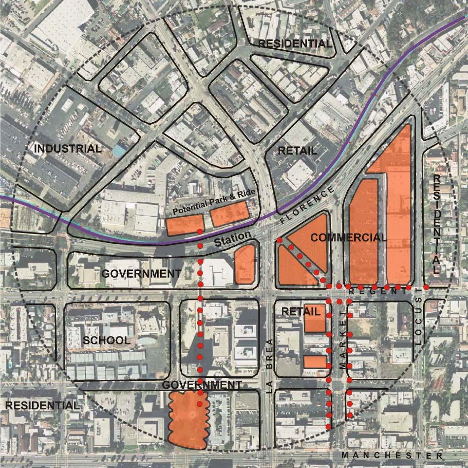 La Brea Station Bus Transfer & Park & Ride Facility Opportunity County Services Center Opportunity Hi-rise Commercial Development Opportunity Mixed Use/Retail Opportunity Pedestrian