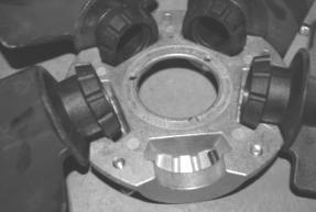 Balancing weight will be on the outer bolt circle, in the form of washers, and/or longer bolts, or an additional balancing nut.