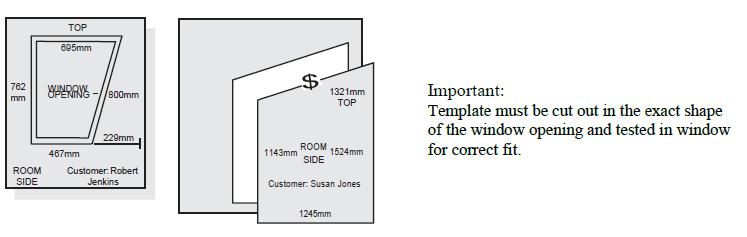 Fixed Specialty Shapes 50mm Only Templates Make the Difference Templates are required with all specialty shaped orders. Easy-to-use guidelines for preparing templates appear on this page.