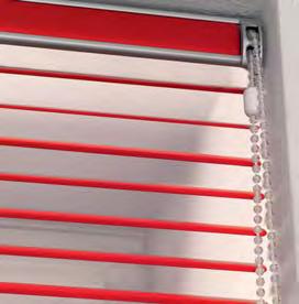 venetian blind system is just 1,5 cm in height and the supports can be positioned anywhere.