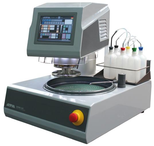 The head speed is separately adjustable between 30 and 150 rpm. The speed can also be changed during the working sequence. MATERIAL REMOVED MEASUREMENT The removal height can be predetermined with 0.