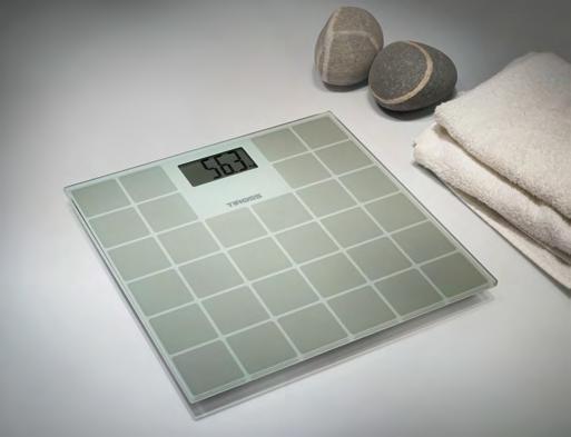 BATHROOM SCALES TS1310 6 mm safety Glass platform 74 x 29 mm LCD display Max capacity: 180kg, division