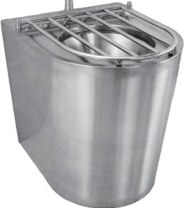 outlet which can accept a P trap, available as an extra. Stainless steel cisterns are available with stainless steel downpipes for surface mounting installations.