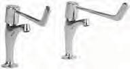 CATERING SINKS, TABLES AND EQUIPMENT TAPS CATERING SINKS, TABLES AND EQUIPMENT Lever operated pillar taps Manufactured from chromium