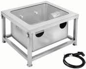 SANITARYWARE SECURITY PRODUCTS, SQUAT PANS AND SHOWER TRAYS Drugs interceptor unit Stainless steel unit with transparent top for the manual investigation of the