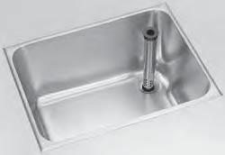 WASHBASINS AND WASHTROUGHS RIMMED EDGE BOWLS FOR INSETTING Rimmed edge bowl (for insetting) Large sink bowl for insetting into worktops with a rimmed edge. Manufactured from 1.