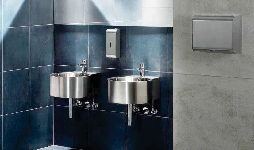 WHY CHOOSE STAINLESS STEEL? The use of stainless steel as the material of first choice for products in public and semi-public washrooms has become today s standard for good reason.