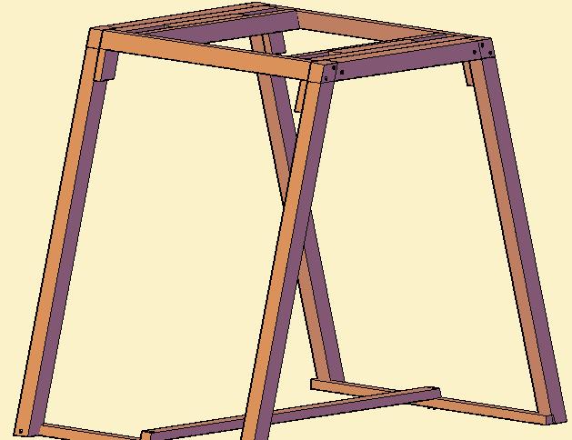 Repeat this step with all Post and base support timbers STEP 5: Attach part E (roof support structure) to part B1 (support the