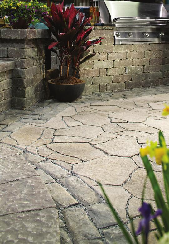 Belgard s Mega Arbel pavers offer the look of flagstone on a