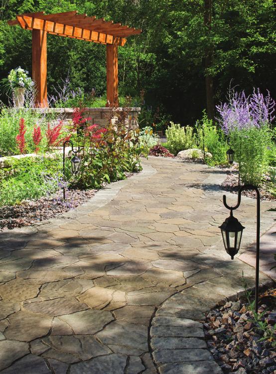 Arbel offers the same natural appearance of flagstone on a slightly