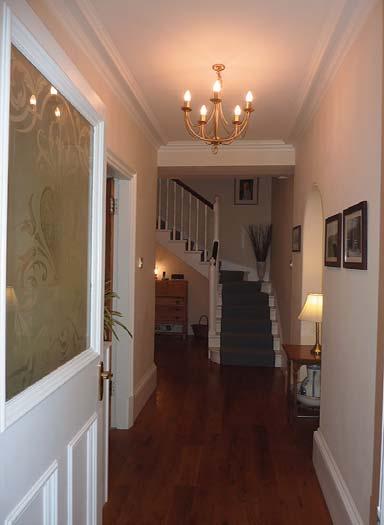 Entering off Drumlanrig Street by a solid wood front door with glass panel above into: VESTIBULE 1.56m x 1.49m. Original Victorian tiled flooring. Wood panelling to dado level. Ceiling light.