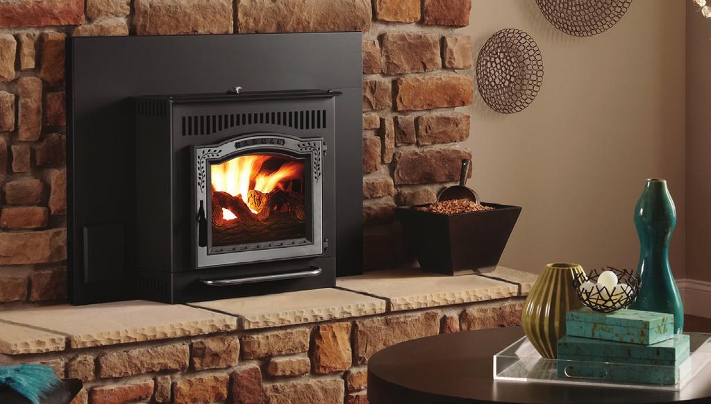 options Matte black, or matte black with brushed stainless accent side heat shields Enjoy the look of a real log fire with the ceramic log set