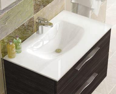 Delta glass basin, fitted with swivel waste.