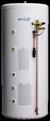 Solarcyl - RI SD - solar direct hot water with electric heating backup Heating coils in OSO cylinders are made of smooth coil that will not encourage limescale deposits and offer longer and more