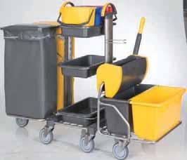 Scandic System The most durable cleaning trolley; made of stainless steel.