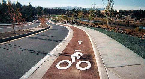 Transportation Streets and Highways Plan or improved lane, path, or shoulder for use by bicyclists - in the roadways of the valley.