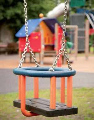 The floor that an overflow car-park was needed to cater for the surface of the playground is wetpour safety surfacing, The play equipment caters for children up to 12 years increased numbers of