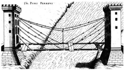 Pons ferreus [iron bridge]: Fausto Veranzio,
