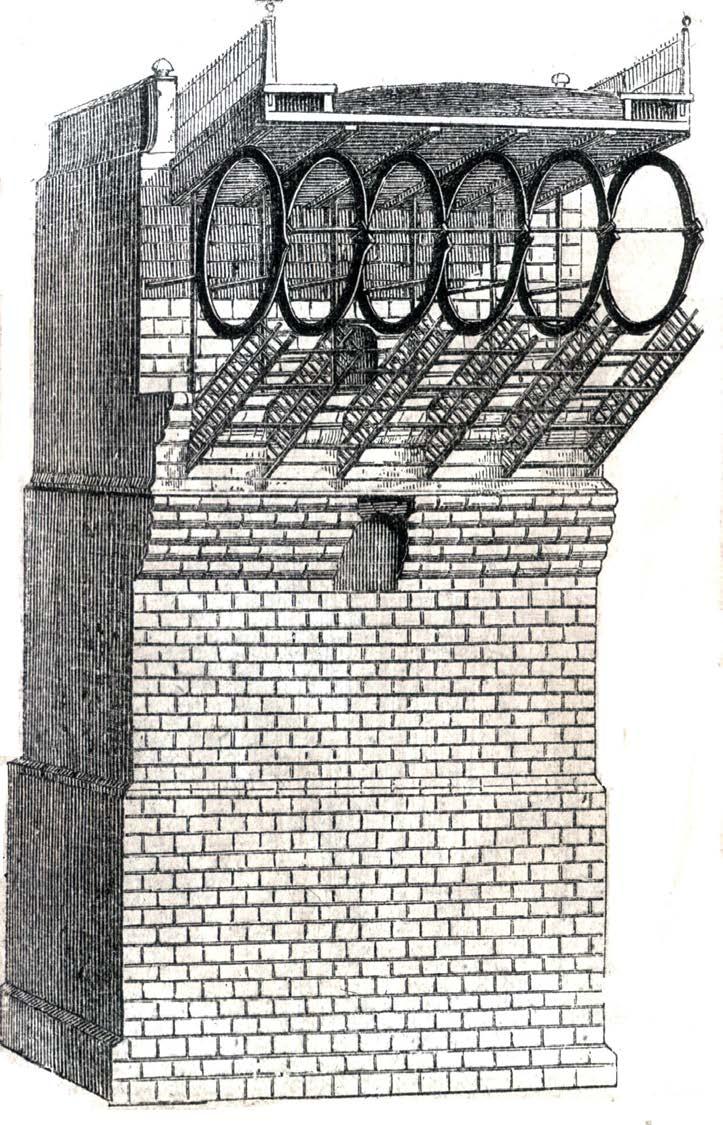 Sunderland Bridge isometric section Charles Tomlinson [ed], Cyclopaedia of