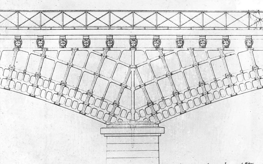 Austerlitz Bridge, Paris, by M-C Lamandé, 1806, detail Mandé-Corneille Lamandé,