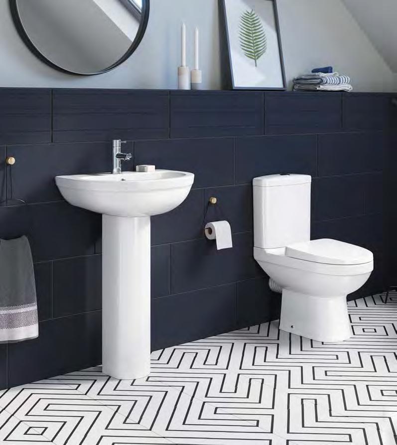 Alia With its high gloss glaze to provide your bathroom with a bright clean white finish, the Alia range helps shape even the smallest spaces.