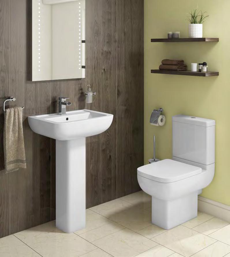Arno Square A stylish, compact design perfect for smaller bathrooms.