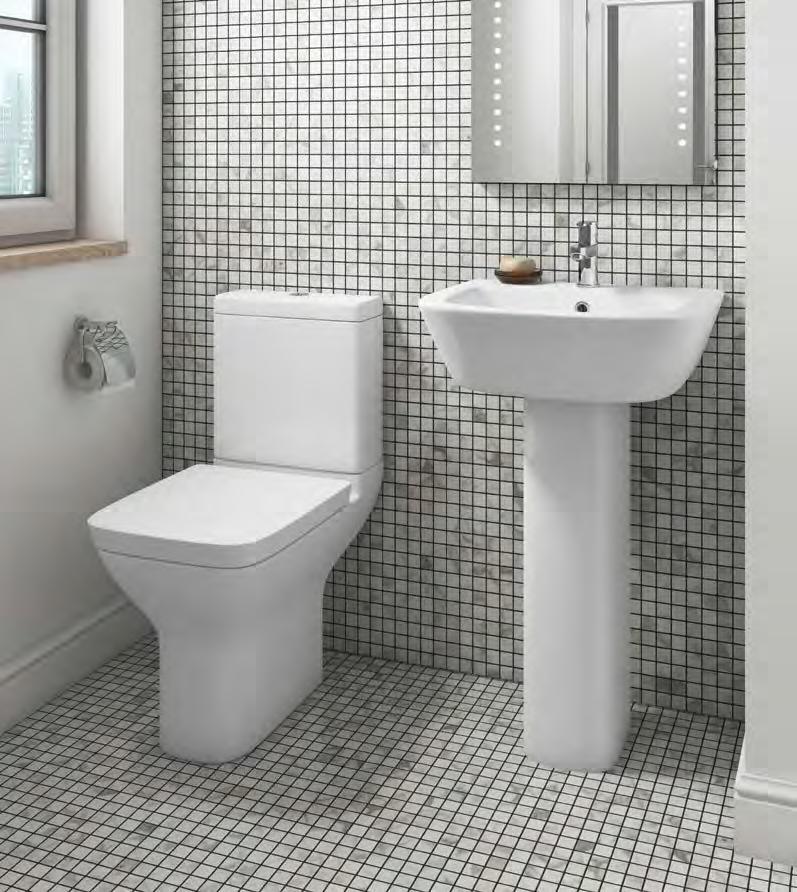 Livi Square A sleek, sophisticated design perfect for any contemporary bathroom. Featuring short projection toilet and basin, which make the bathroom feel luxuriously spacious.
