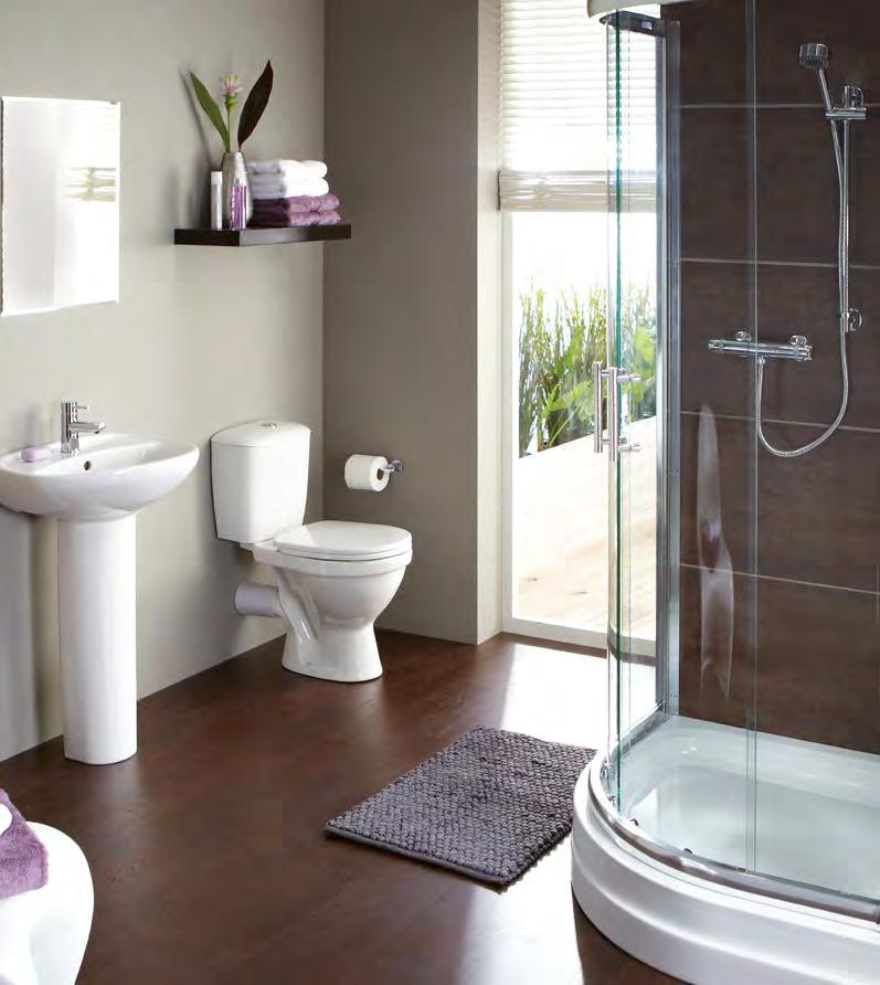 Pride Cool, contemporary styling offering a light, airy finish to your bathroom L 1 Lifetime guarantee for ceramics for toilet seats Pride range options Modern bathroom suites 0mm 1 tap hole basin