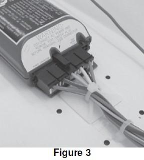 Connect Input / Output wires to the Emergency Backup Control Unit and AC input power as indicated in the wiring diagram.